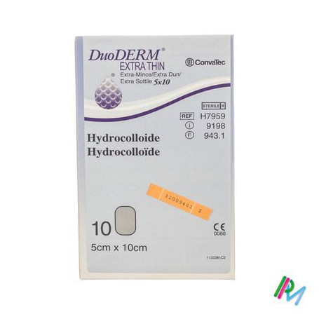 Convatec DuoDERM Pansement Hydrocolloïde Extra Mince 5cm x 10cm 10 Pièces  (H7959)