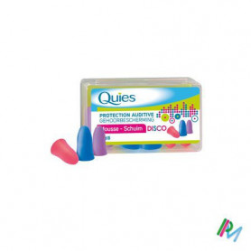 Quies bouchons mousse fluo boite de 3 pairs