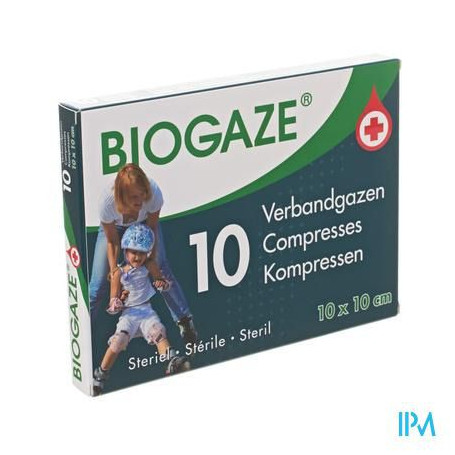 Vierde Armoedig toetje Biogaze Compresse Impregnee 10x10cm 10
